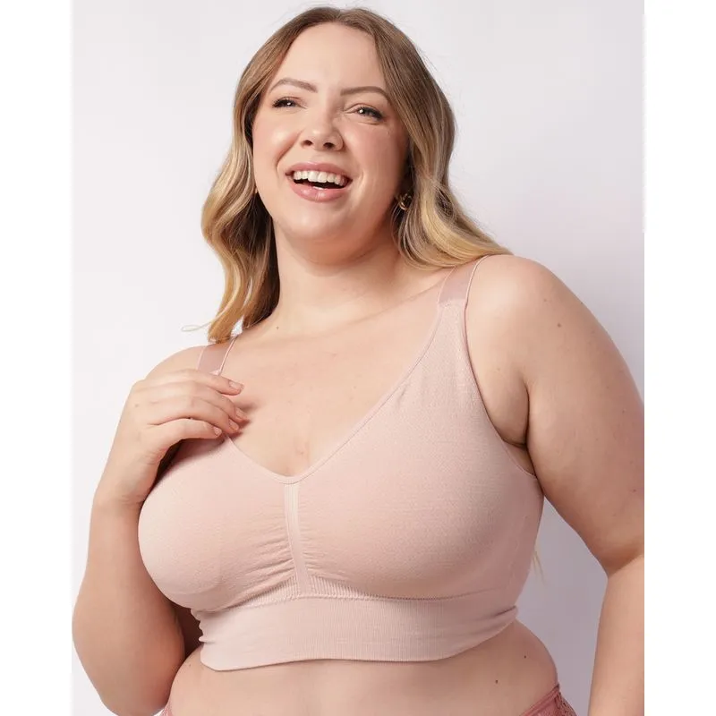 Sutiã Plus Size Feminino Top com Bojo Removível Rosa G2