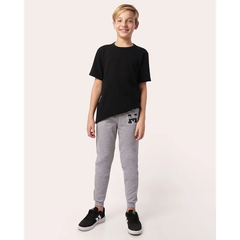 Calça Moletom Juvenil Jogger Estampa Sortida Cinza 14