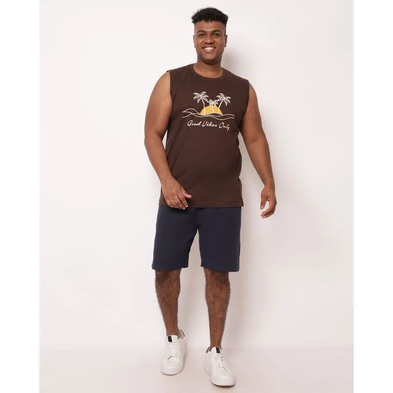 Bermuda Plus Size Masculina Algodão Texturizado Marinho G3