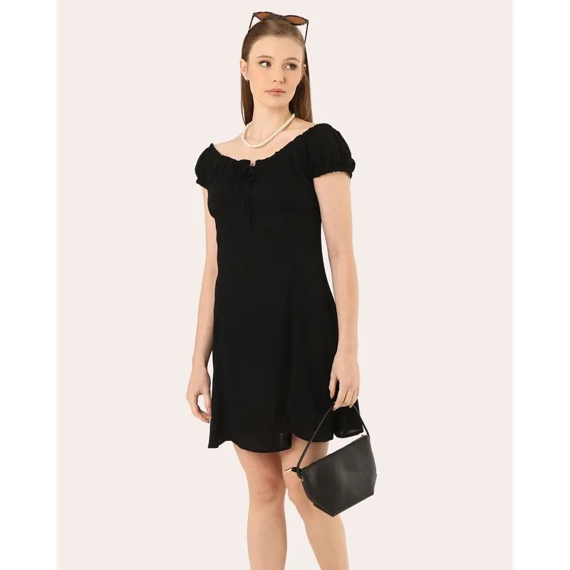 Vestido Feminino Berry & Co. Curto Viscose Preto PP