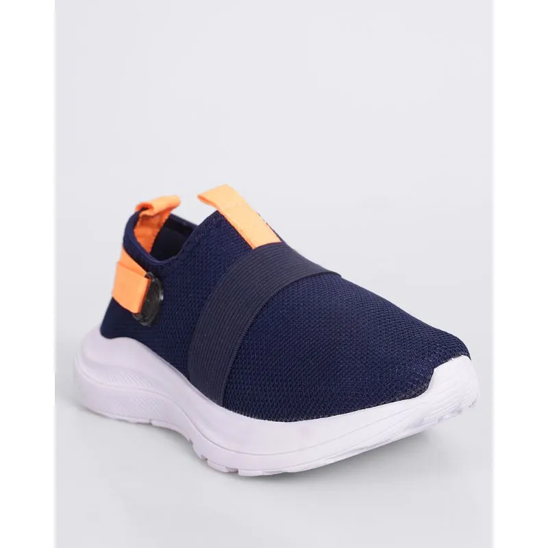 Tênis Infantil Casual Slip On Neon com Marinho 28