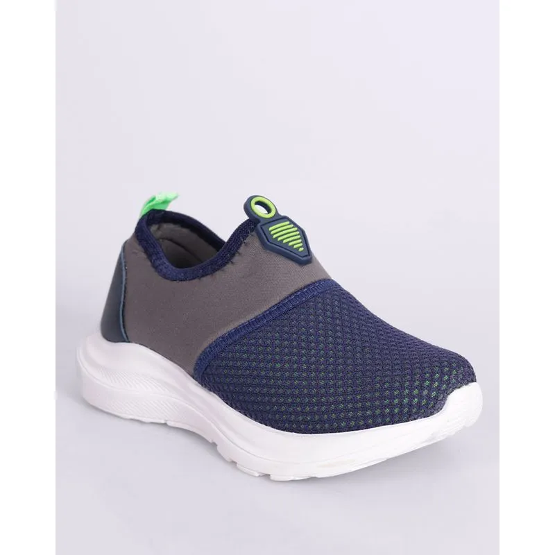 Tênis Infantil Slip On Telado Com Aplicação Azul 32