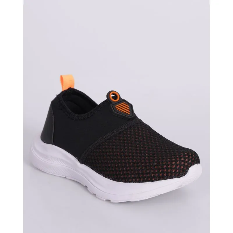 Tênis Infantil Slip On Telado Com Aplicação Preto 32
