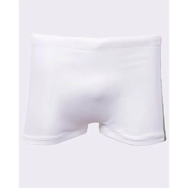 Sunga Masculina Boxer Poliamida com Listras Branca GG