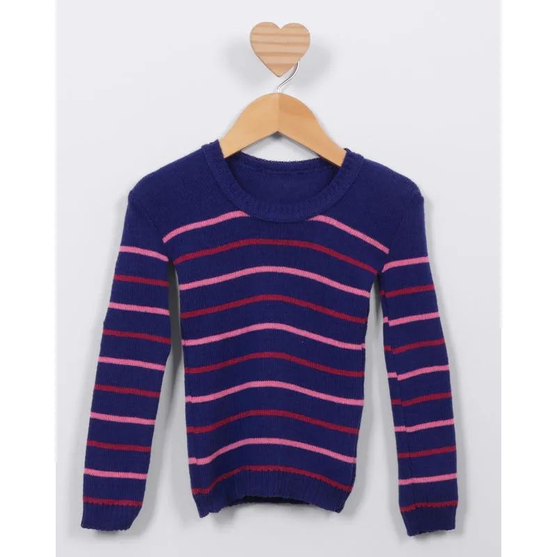 Blusa Infantil Manga Longa Tricô Estampa Sortida Azul 4
