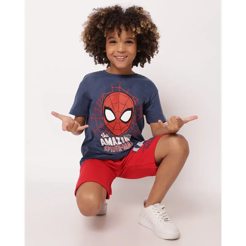 Camiseta Infantil Algodão Marvel Homem Aranha Marinho 10
