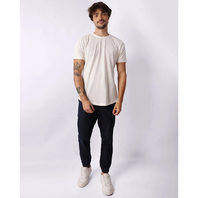 Calça Jeans Masculina Jogger Com Cordão Azul M