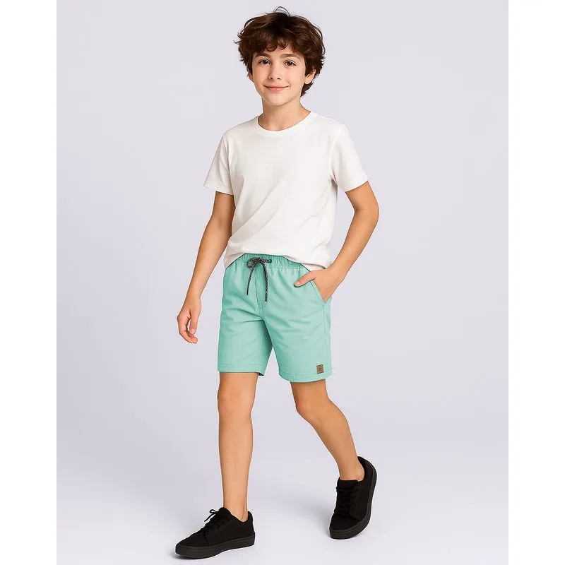 Bermuda Sarja Juvenil com Bolsos Verde 12