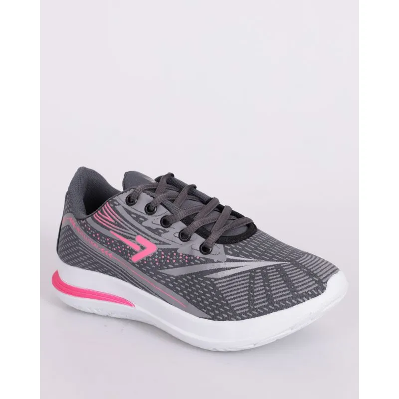 Tênis Feminino Esportivo Box 200 com Recortes Cinza 37