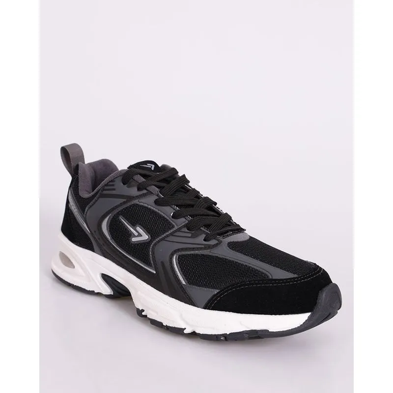 Tênis Masculino Esportivo Box 200 com Recortes Texturizados Preto 40