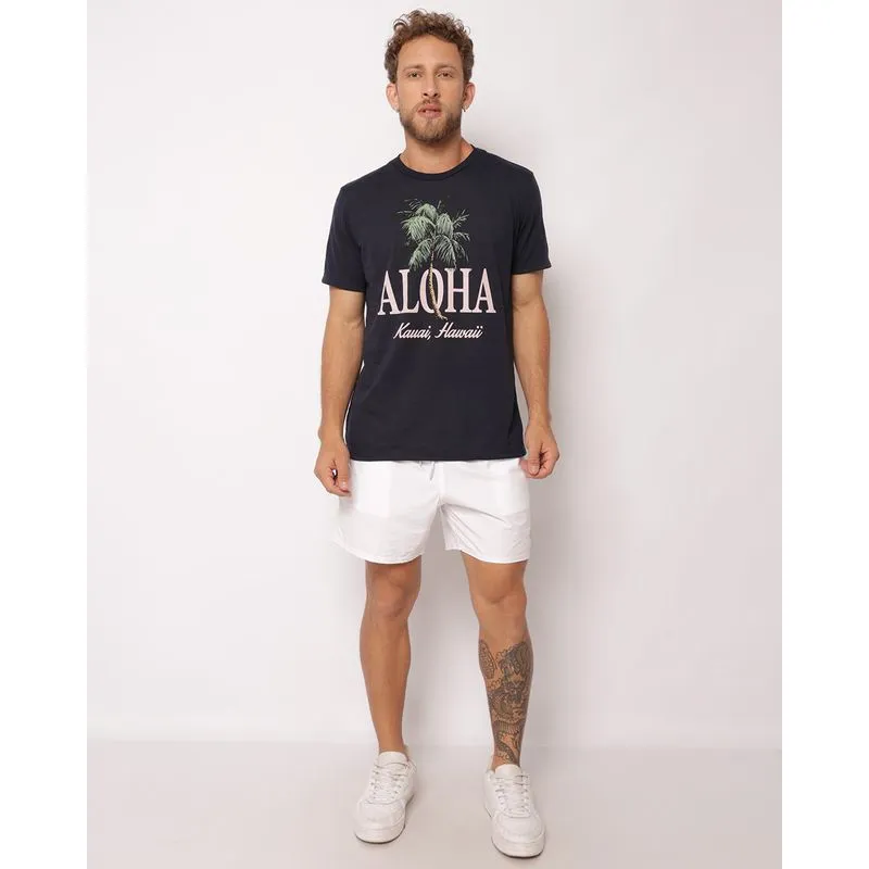 Bermuda Surf Masculina Poliamida com Bolsos Branca M