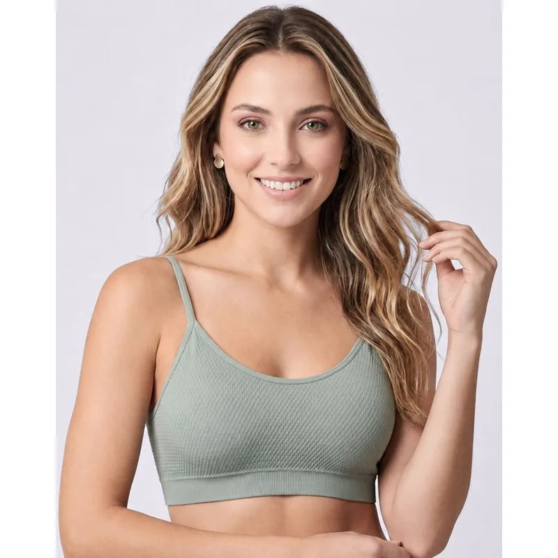 Sutiã Top Feminino Alças Finas com Bojo Verde P