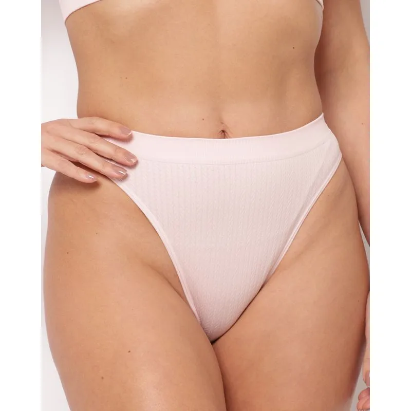 Calcinha Feminina Biquini Poliamida Texturizada Rosa M