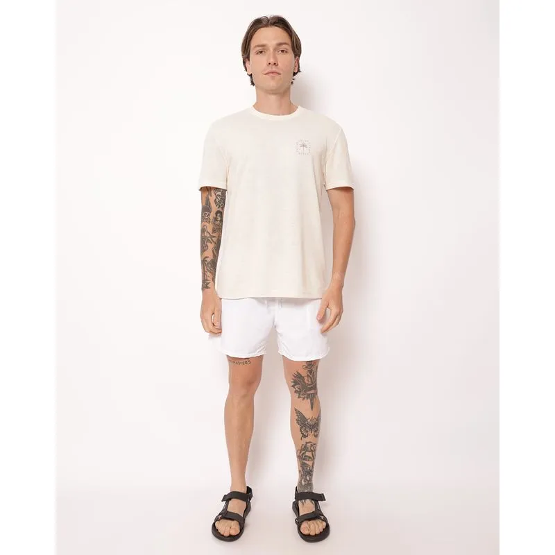 Bermuda Surf Masculina Poliamida com Bolsos Cós com Elástico Branca GG