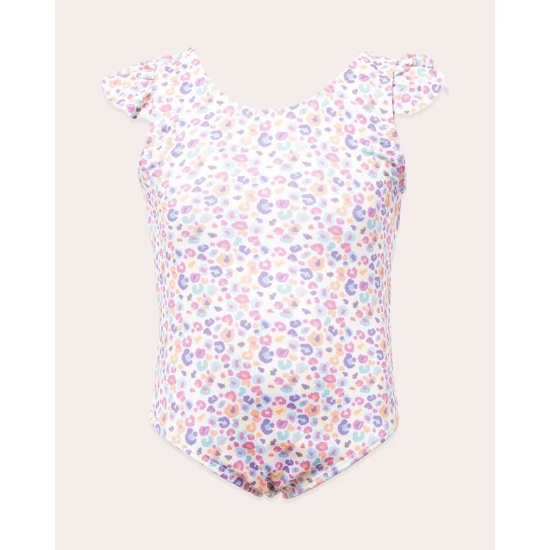 Maio Bebê Estampado Colorido Alcinha com Babado + Proteção UV50+ Branco 3
