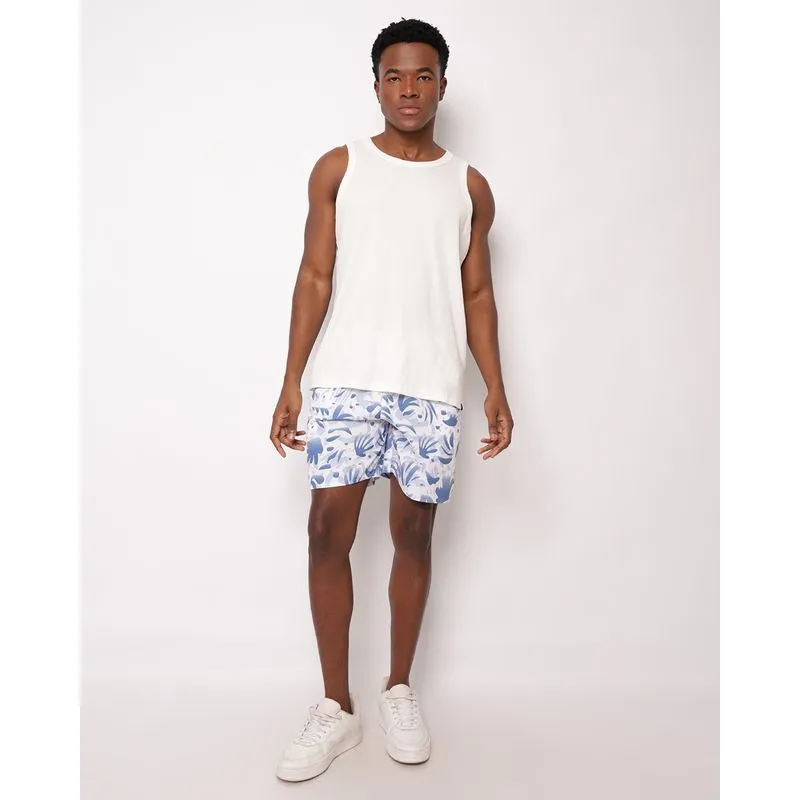 Bermuda Surf Masculina Microfibra com Cordão Azul G