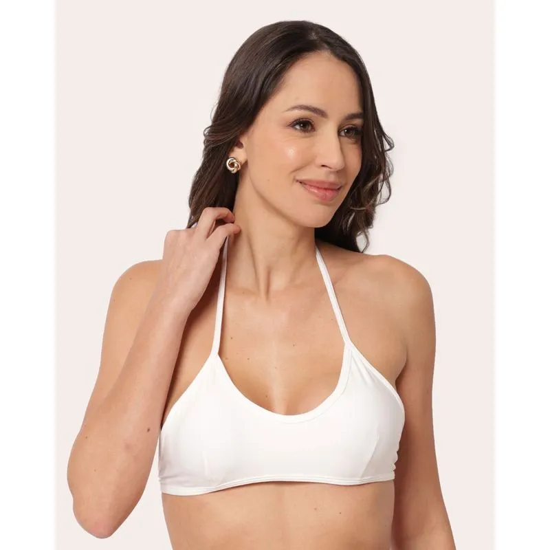 Biquini Top Feminino Alça Fina Branco G