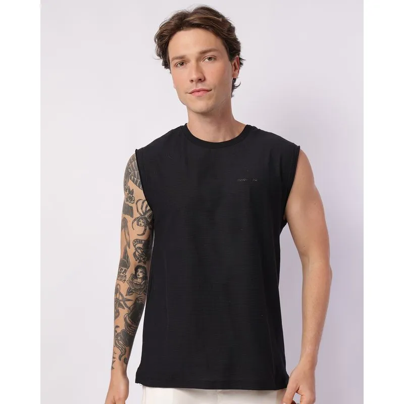 Regata Masculina Machão Texturizada Preta GG