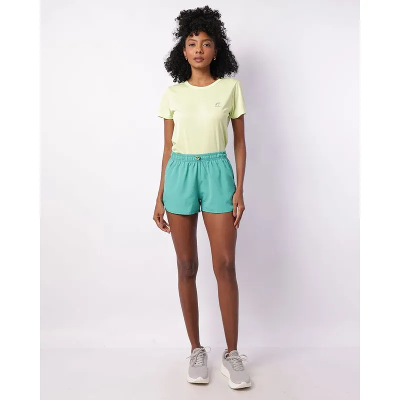 Short Fitness Feminino Curto Boxer com Bolsos Verde GG