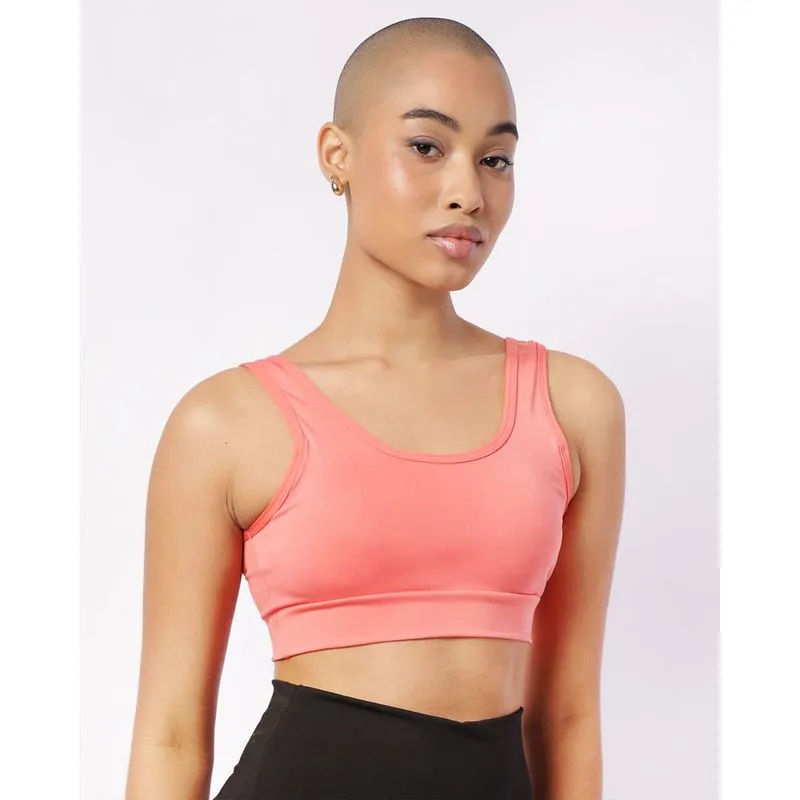 Top Fitness Feminino com Bojo Removível Laranja M