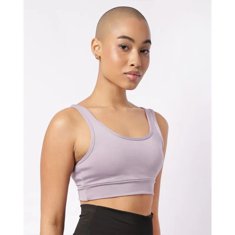 Top Fitness Feminino com Bojo Removível Lilás M