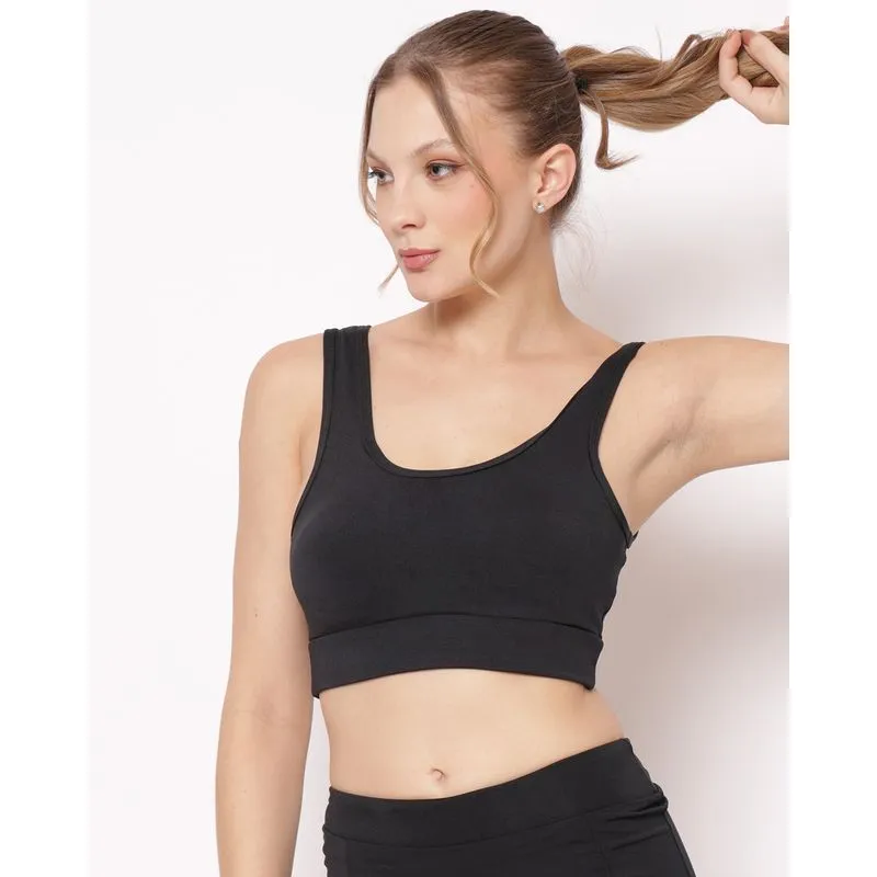 Top Fitness Feminino com Bojo Preto PP