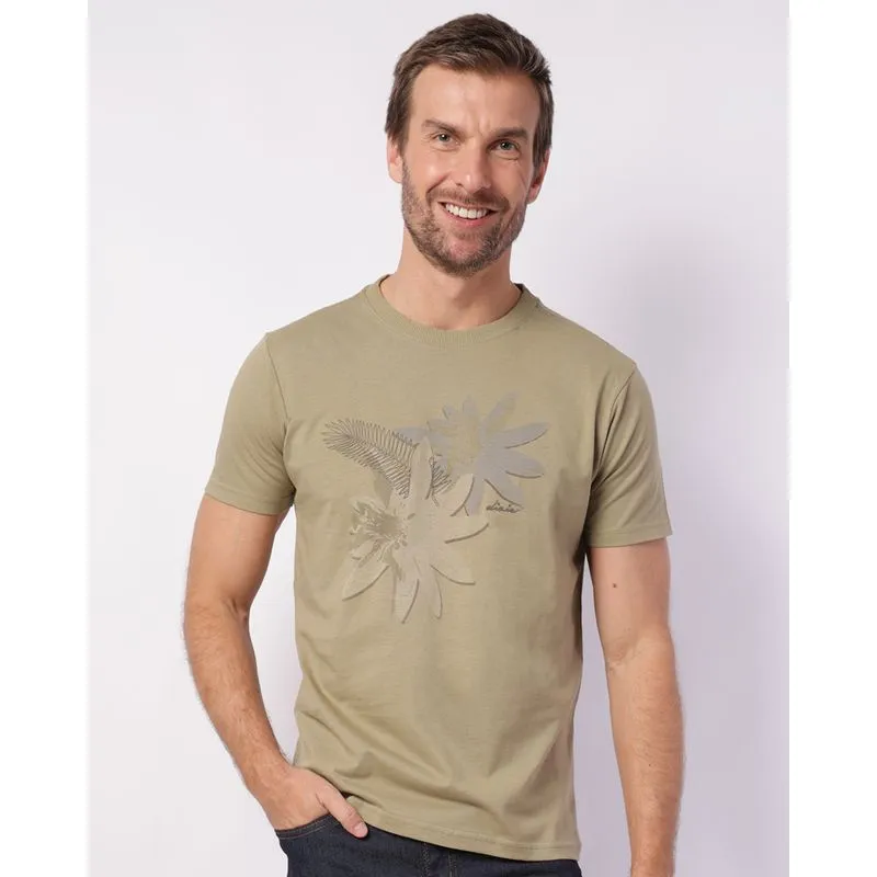 Camiseta Masculina Algodão com Estampa Manga Curta Verde G