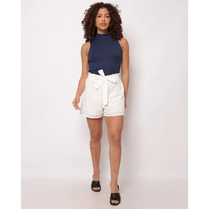 Short Feminino Berry & Co. Laise com Faixa Branco M