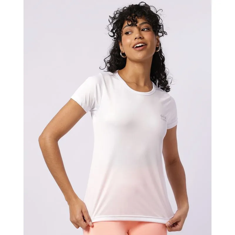 Blusa Fitness Feminina Básica Manga Curta Branca P