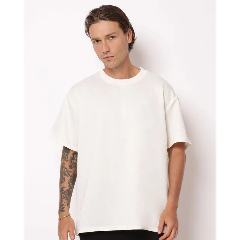 Camiseta Masculina Texturizada Manga Curta Off White G
