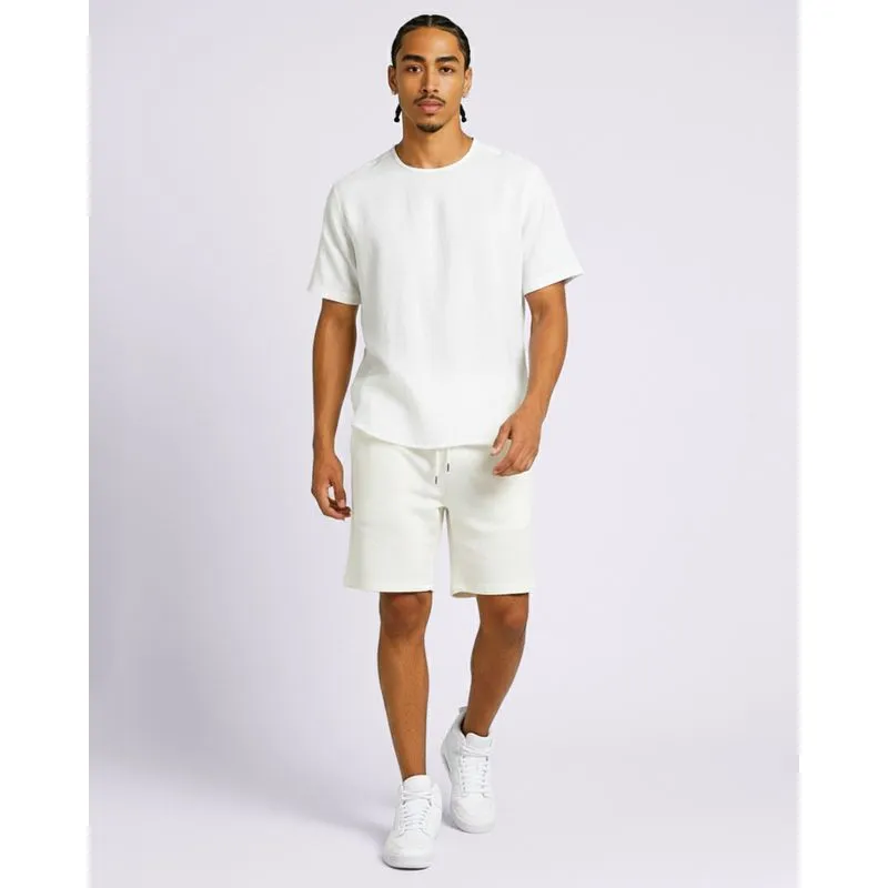 Bermuda Masculina Reta Texturizada Soft Off White G