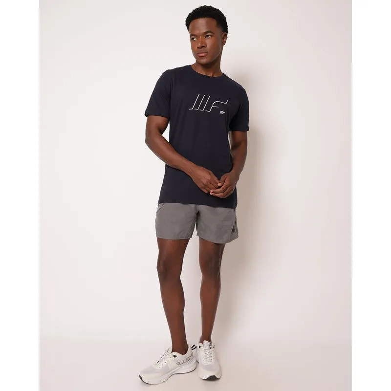 Bermuda Esportiva Masculina Reta Microfibra com Bolsos Cinza GG