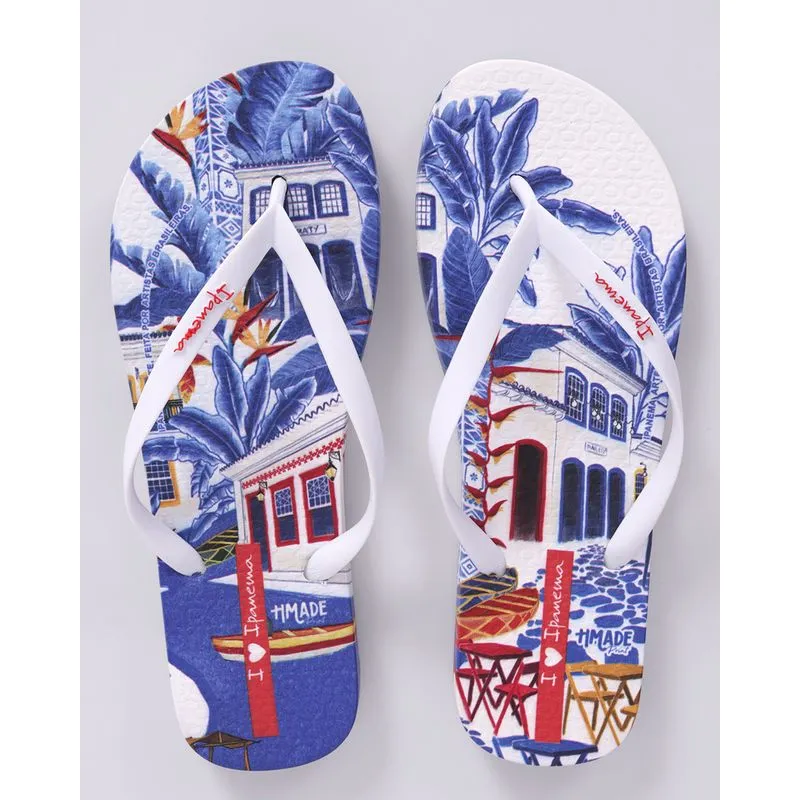 Chinelo Ipanema Feminino Slim Estampado Branco 38