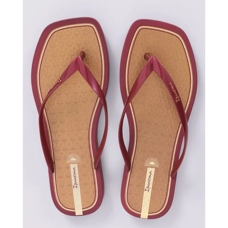 Chinelo Ipanema Feminino Slim Glam Vinho 35