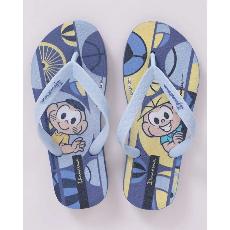Chinelo Ipanema Infantil Turma da Mônica Azul 29/30