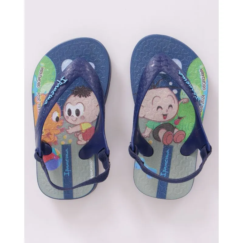 Chinelo Ipanema Bebê Turma Da Mônica Cascão Marinho 19