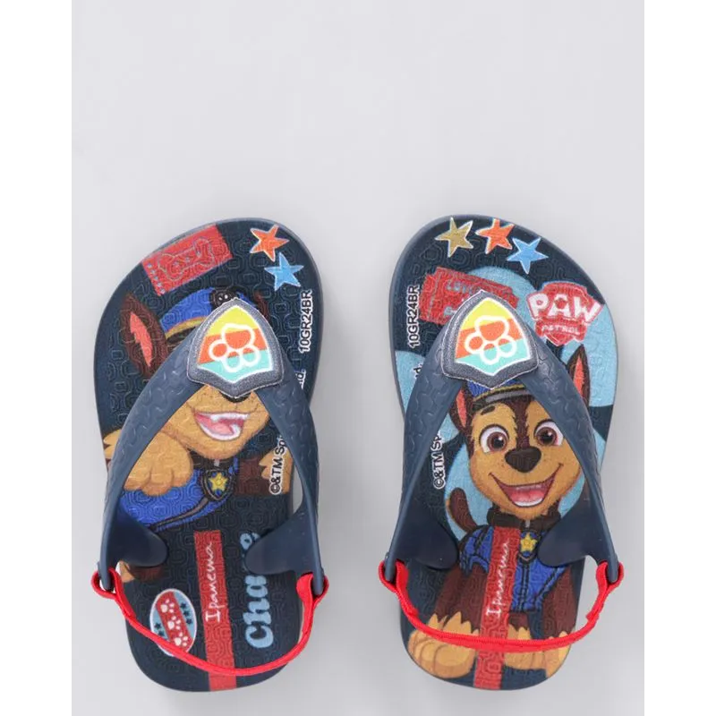 Chinelo Ipanema Bebê Patrulha Canina com Elástico Marinho 17/18