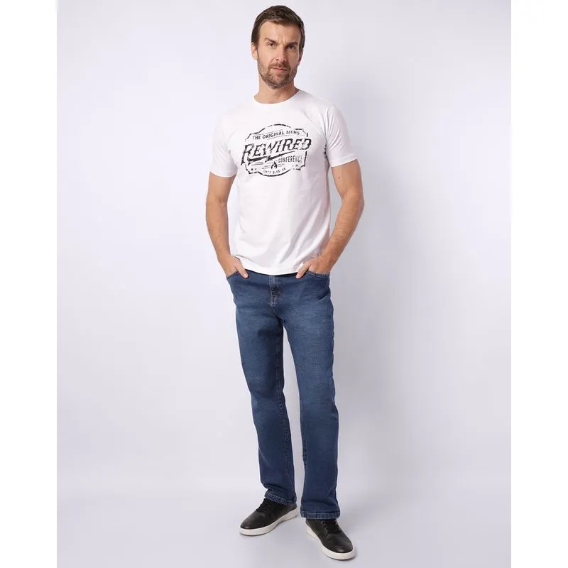 Calça Jeans Masculina Slim com Bolsos Azul 38