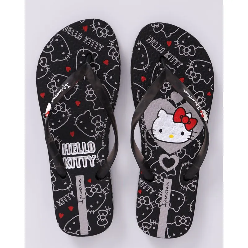 Chinelo Ipanema Feminino Hello Kitty Preto 36