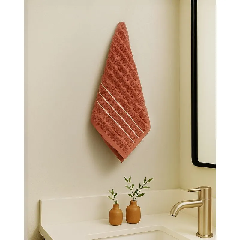 Toalha de Rosto Corttex 50cm x 70 cm Wave Terracota UN