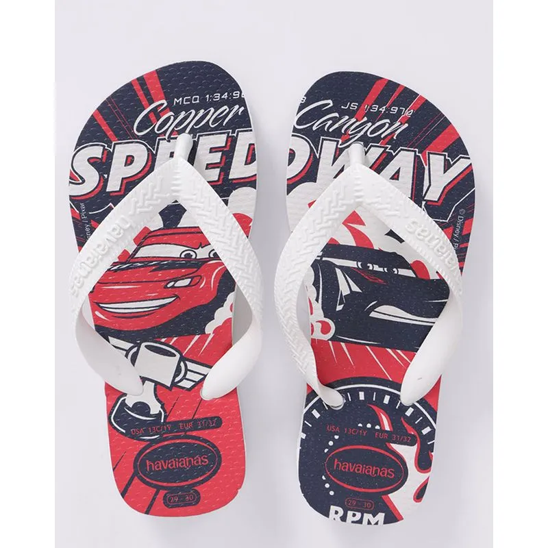 Chinelo Havaianas Infantil Carros Branco 29/30