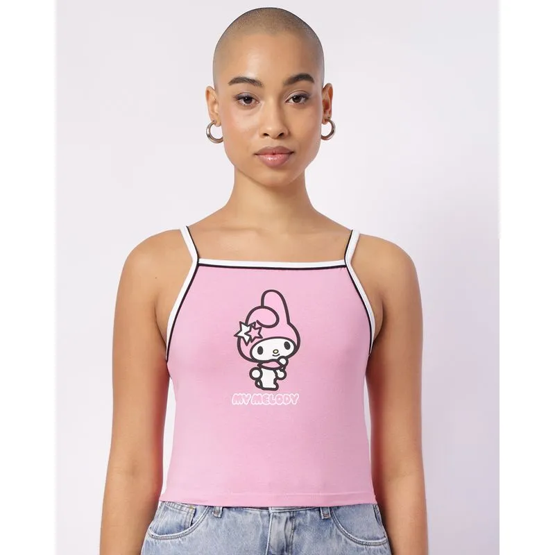 Blusa Feminina Alcinhas Melody com Estampa Rosa G