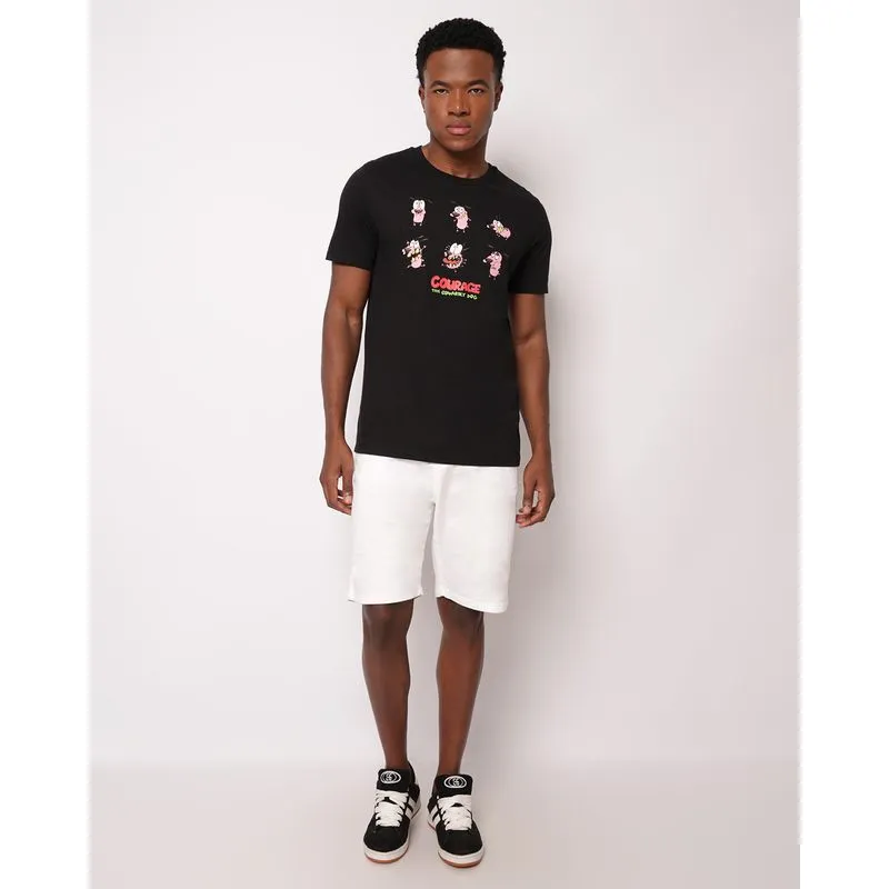 Bermuda Sarja Masculina Reta com Bolsos Branca 48