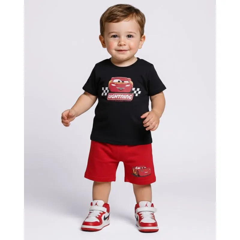 Conjunto Bebê Algodão Disney Carros Estampa McQueen Preto 3