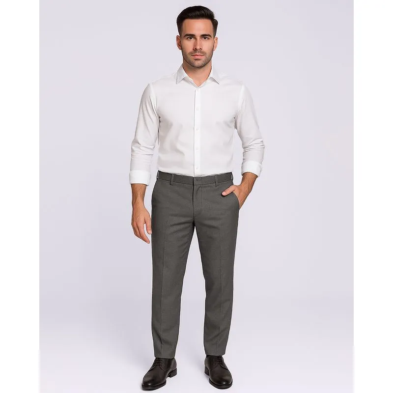 Calça Masculina Reta Social Cinza 48