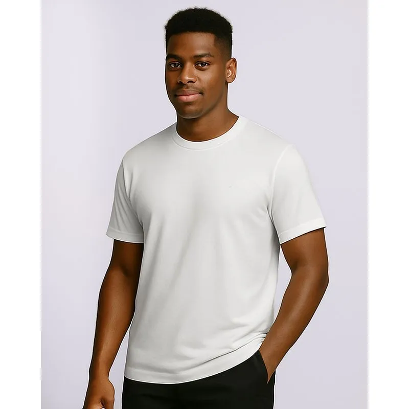 Camiseta Masculina com Bordado Manga Curta Off White M