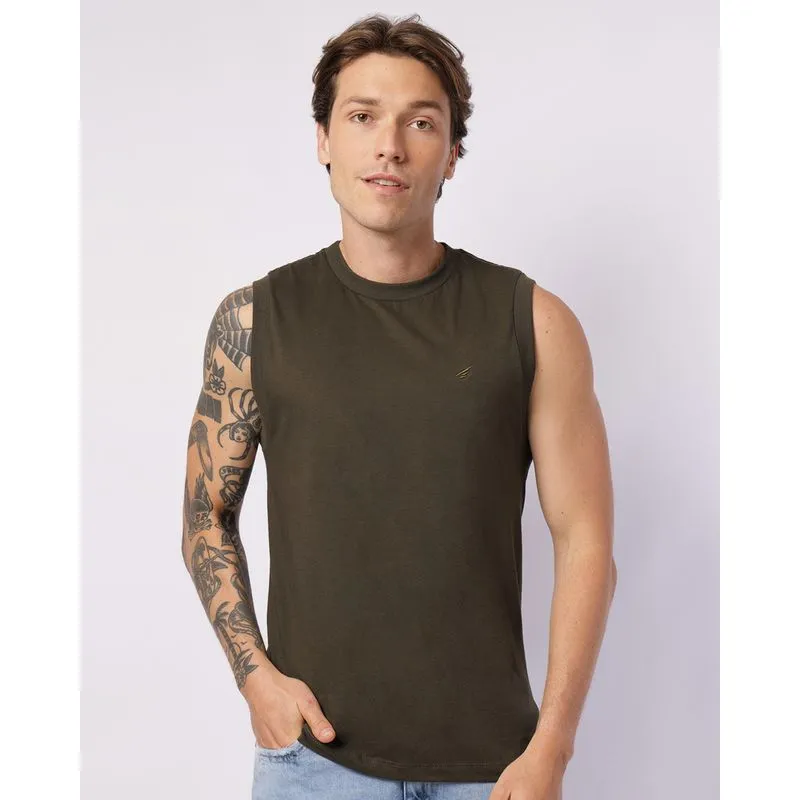 Regata Masculina Machão Básica Verde GG