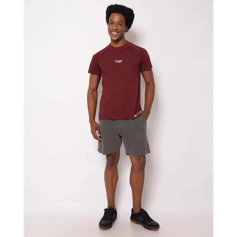 Bermuda Masculina Reta Moletom Estonada com Bolsos Cinza P