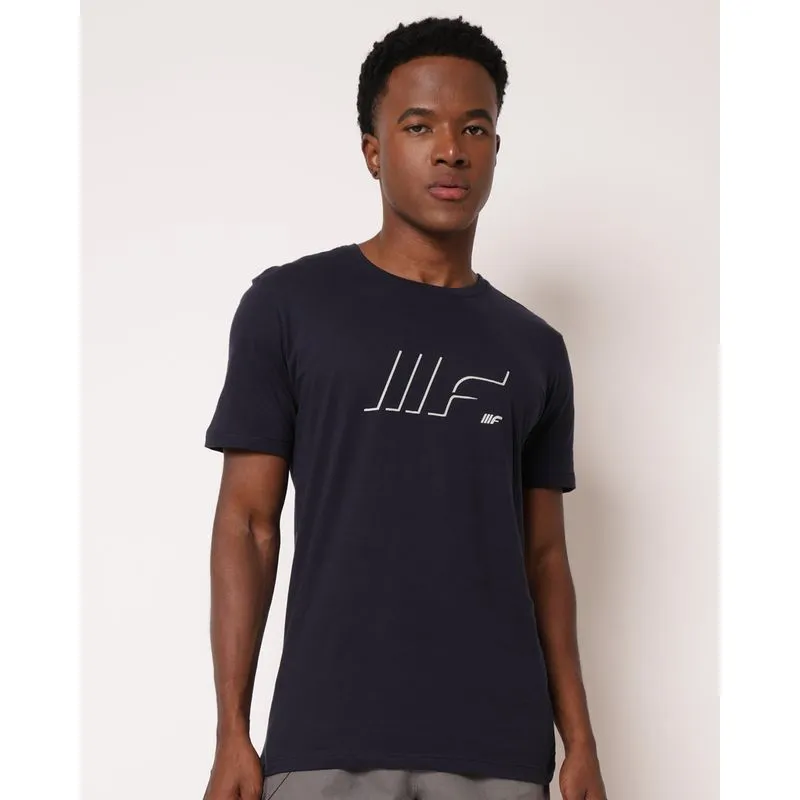Camiseta Esportiva Masculina Algodão com Estampa Marinho G