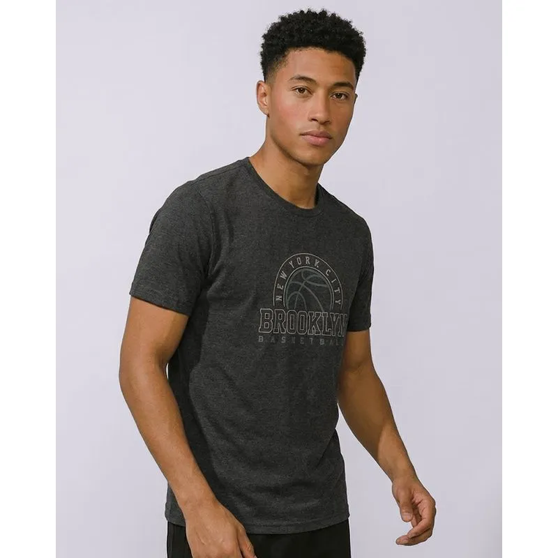 Camiseta Esportiva Masculina Algodão com Estampa Cinza G